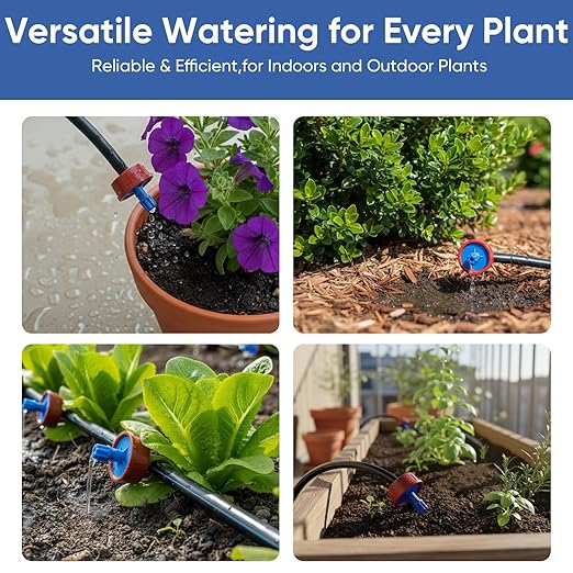 0.5 GPH Pressure Compensating Drippers: 25 Pack Drip Irrigation Spot Emitters Constant Flow Drip Emitters Heads Drip Irrigation Parts for Garden Irrigation System