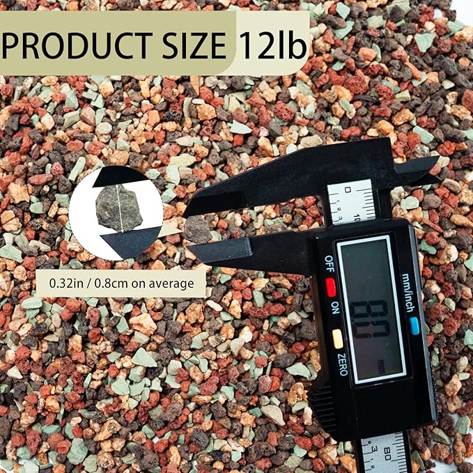 12lb Mix Lava Rocks Pebbles for Plant, Pumice Potting Soil Mix Decorative Top Dressing Landscaping Gritty Rock for Succulent, Bonsai, Cactus, Vase Filler