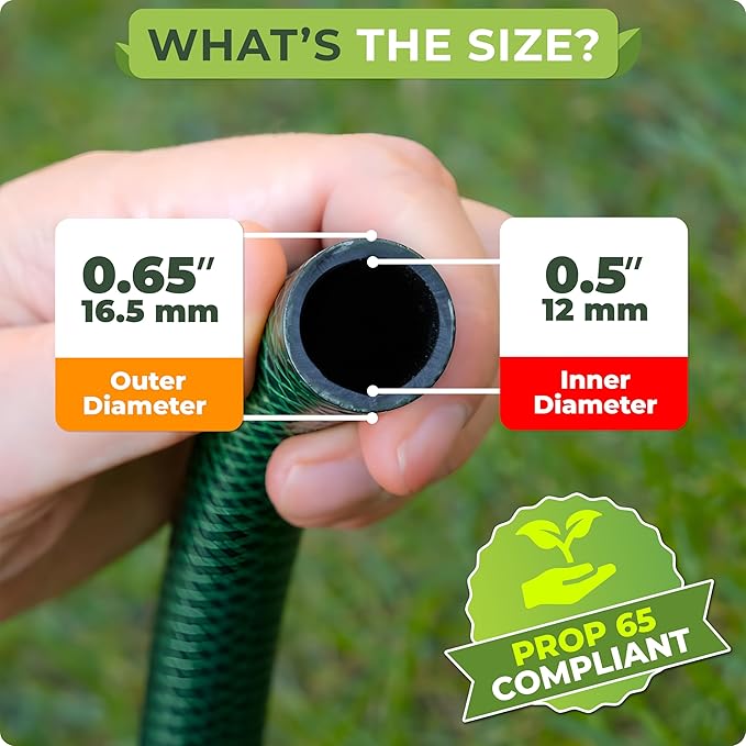 Carpathen 50 FT 1/2 Irrigation Tubing Mainline - Drip Irrigation Tubing Perfect for Push-To-Connect Garden Irrigation System, or as Blank Distribution Hose for Any Gardening Project