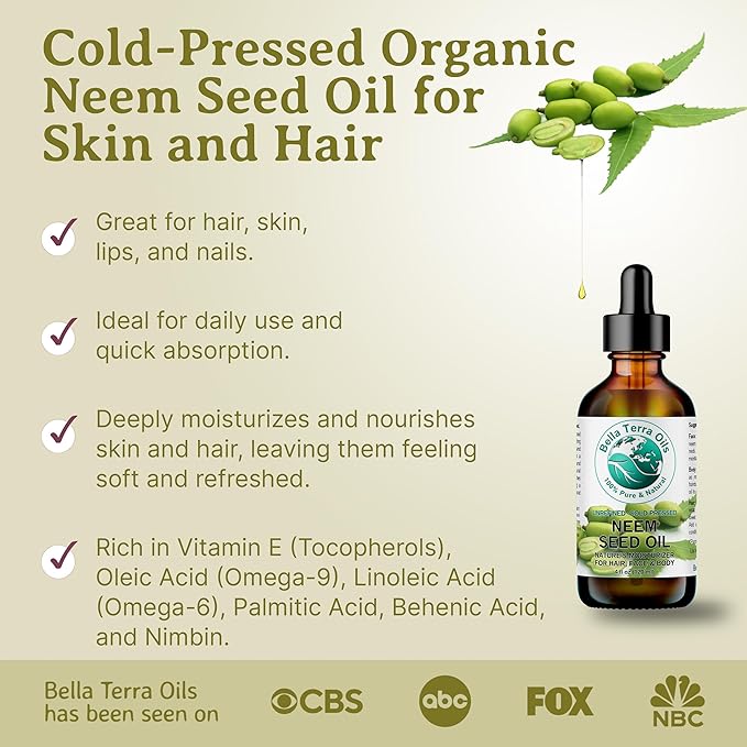 Bella Terra Oils Neem Seed Oil – 1 gallon, Ancient Beauty Secret, Clear Radiant Skin, Eco-Friendly, Premium, Often Used in Soapmaking