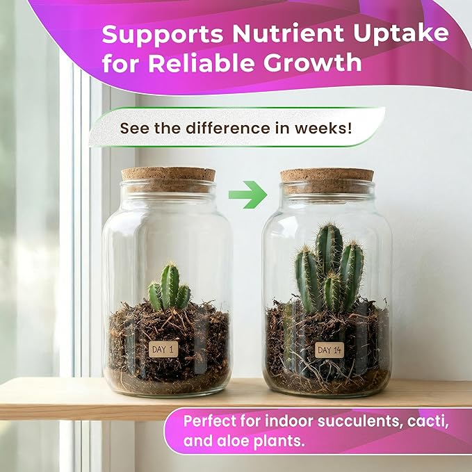Professional Terrarium Soil | Premium Bedding for Live Succulents, Cacti and Aloe Plants | Large 2.2 Quarts | Ready to Use | Pine Bark, Peat, Course Sand