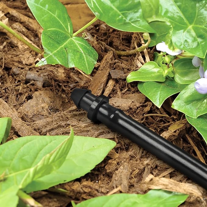 RedChili Drip Irrigation Universal 1/4" Barbed End Cap Fitting, 120 Pieces Drip System Parts Goof Plug Connectors Fits 1/4-Inch Drip Tubing Irrigation For Drip Line Connection