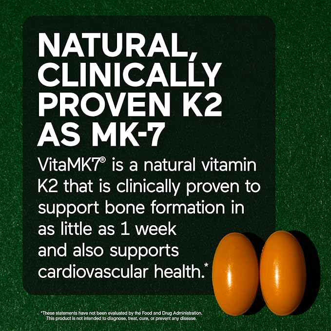 SMARTERNUTRITION Vegan Vitamin D3 5000 IU + Natural Vitamin K2 1100 mcg in Organic Coconut & Olive Oil - D3 K2 Supplement for Immune & Bone Support - 180 Softgels[90 Day Supply]