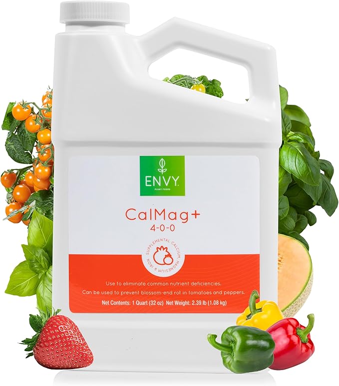ENVY CalMag+ Fe (4-0-0) Professional Grade Calcium, Magnesium and Iron Liquid Plant Food | Superior Calcium Source (No Calcium Chloride) (4X Gallon)