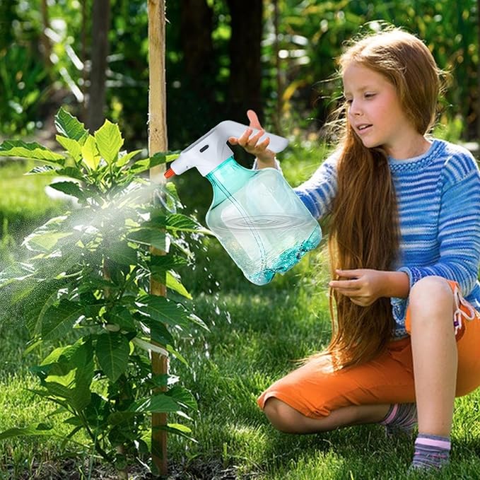 Spray Bottles Mist Sprayer – Electric Mist Sprayer, Transparent Cleaning Tool | USB Rechargeable Container, 3L Multifunction Bottle for Gardening Tasks, Plant Watering, Home Cleaning, Outdoor Use