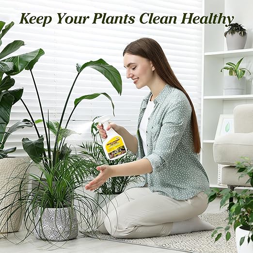 2 Pack Neem Oil & Peppermint Plant Spray – Natural Leaf Shine with Natural Essential Oils for Indoor & Outdoor Use,Simple Ready-to-Use Plant Spray for Gardens, Houseplants- 32oz