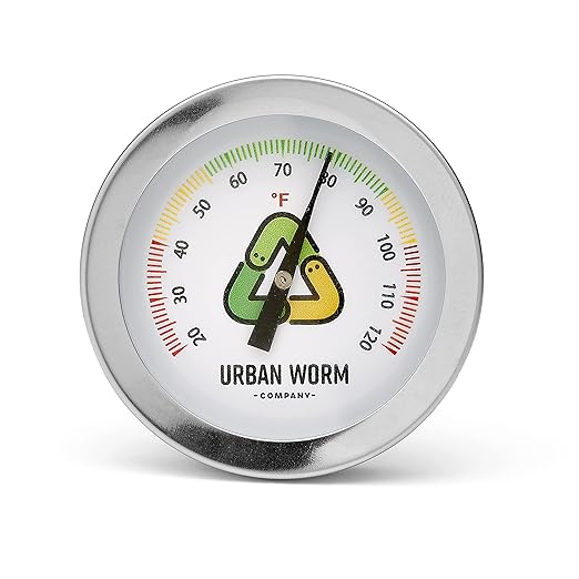Urban Worm Soil Thermometer - 5-in Stainless Steel Stem - Perfect for Gardening & Worm Bin