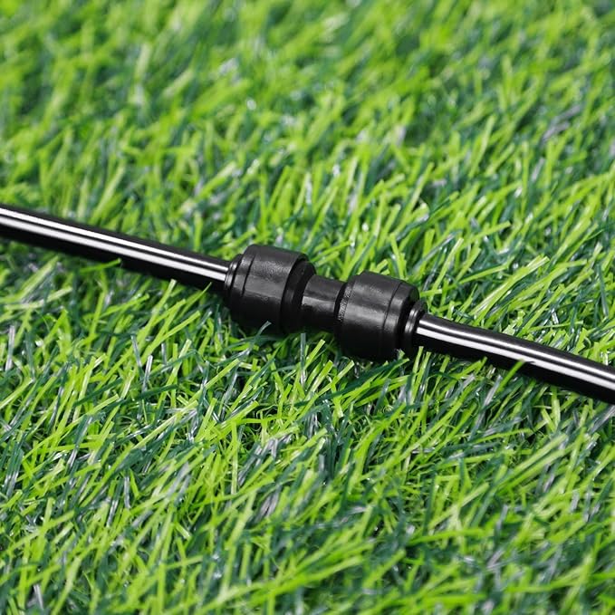 1/4 Inch Drip Irrigation Coupling Fittings, 22 Pieces Push-to-fit Coupling Connectors for 1/4" Irrigation Tubing Leak Free Drip Line Coupler Parts for Garden Lawn Irrigation System