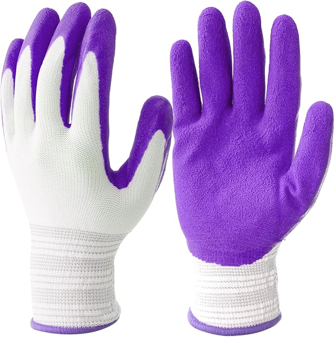 Gardening Gloves for Women Thorn Proof, Ladies Garden Gloves, Breathable Rubber Coated Yard Work Gloves