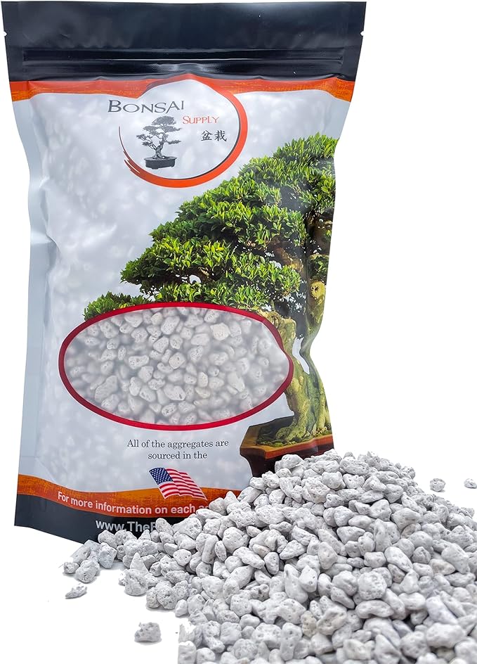 Pumice for Bonsai, Succulent, Cactus, Alocasia, Monstera, and Tropical Aroids | 2 Quarts Bag | 1/4” Particle Size | The Bonsai Supply