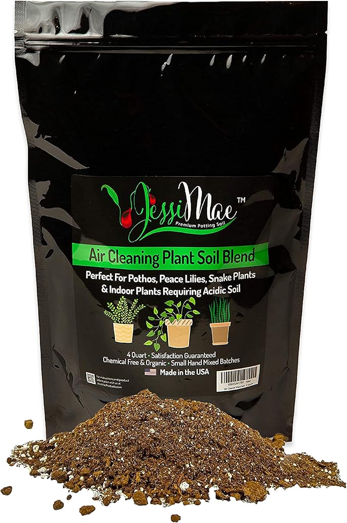 Jessi Mae Potting Soil - 4-Quart Bag, Perlite - Well-Draining Snake Plant Soil - Slightly Acidic Potting Mix for Indoor Plants