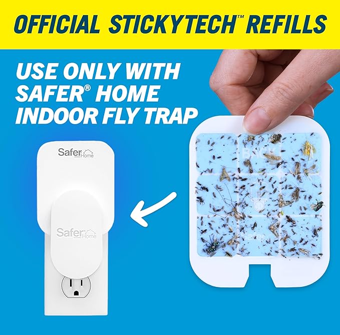 Safer Home SH512 Trap Refill Pack of Glue Cards for SH502 Indoor Fly Trap, Official Safer Home Refills with StickyTech Glue Card Technology, 12 Count (Pack of 1)