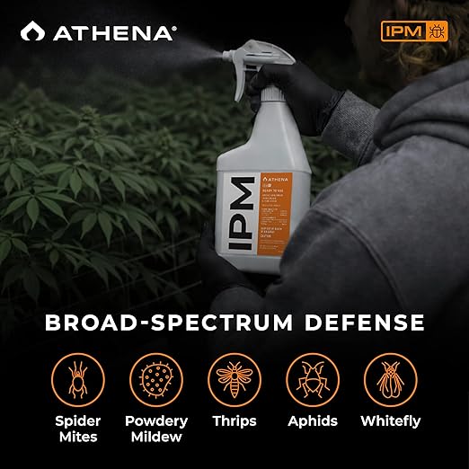 Athena IPM Plant Pest Control Ready-to-Use Spray | Broad Spectrum Fungicide & Insecticide for Indoor and Outdoor Plants | Supports Control of Spider Mites, Powdery Mildew, and Common Plant Pests