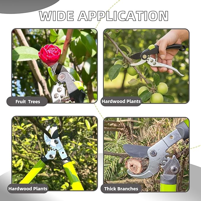 YRTSH Loppers for Tree Trimming, Heavy Duty Branch Cutter Pruner with Gear Technology, Labor Saving Pruning Shears Gardening Tools Tree Clippers Tree Trimmer up to 1.3 Inch Clean Cut Capacity