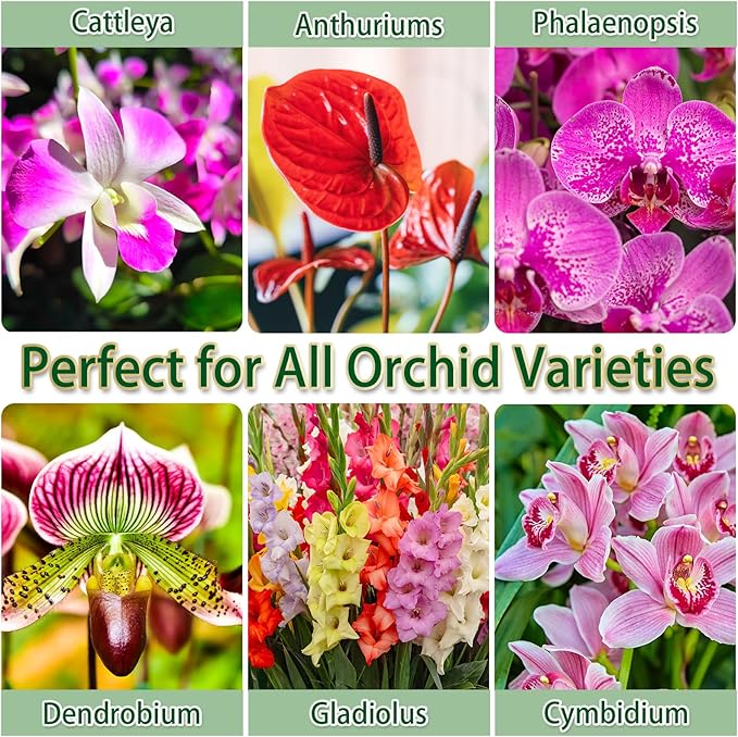 Premium Orchid Potting Mix for Repotting,4 Quarts Orchid Soil for Various Orchid Types,Orchid Specific Formula Blends Natural Pine Bark,Perlite,Coco Peat & Dried Forest Moss
