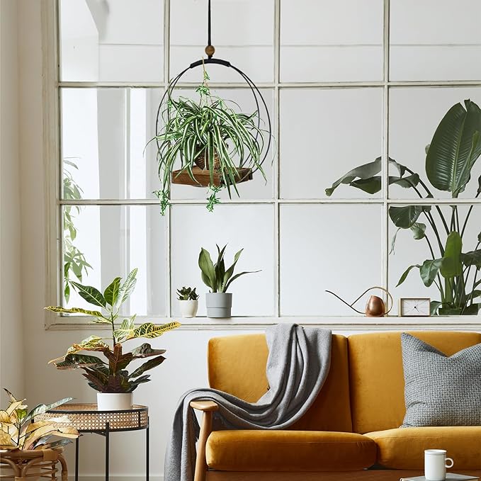 Adnkwolivt Hanging Planter for Indoor Plants - Outdoor Plant Hanger, Mid Century Metal Plant Hanger, Indoor Conner Ceiling, Gift for Mom, Plant Lovers, Housewarming