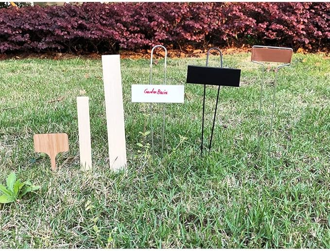 Copper Garden Labels Plant Markers Nursery Tags Reusable Planting Gardening Sticks for Vegetable Herb Flower Pack of 15,with 1 Marker Pen