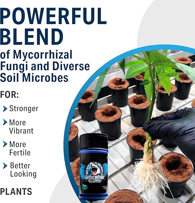 Great White Mycorrhizal Fungi, Beneficial Bacteria for Plant Growth, Root Stimulator, Concentrated 3-in-1 Formula by Plant Success (5 lb)