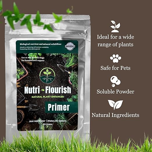 Primer – Natural Plant Enhancer | Soil & Root Support for Healthy Growth | Beneficial Bacteria Formula for Vegetables, Flowers & Ornamentals | Garden & Potting Mix Booster, 55g