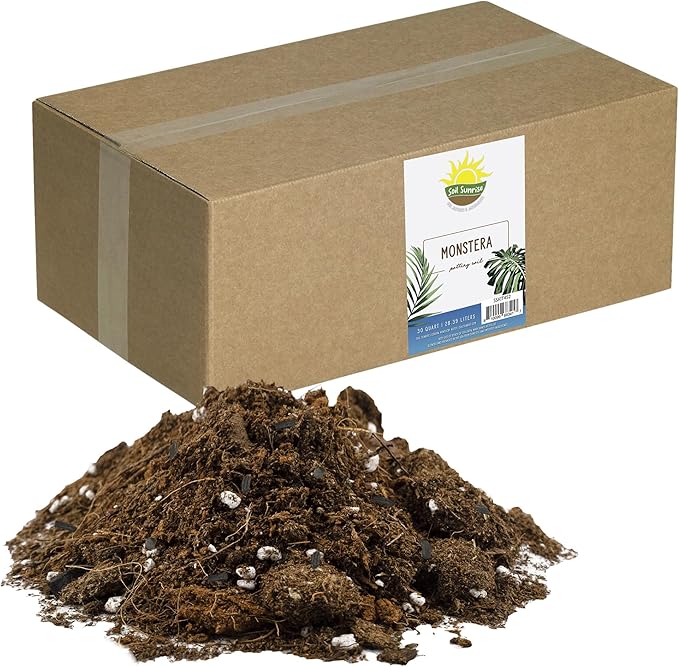 Soil Sunrise Monstera Houseplant Potting Soil Mix (30 Quarts) Custom Blend for Growing and Repotting