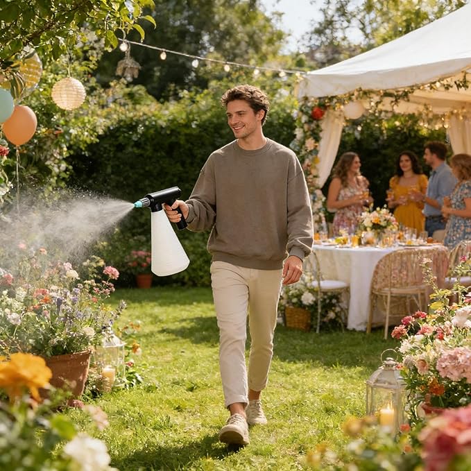 Automatic Spray Bottle - Adjustable Nozzle Plant Watering Devices, Electric Garden Sprayer, Durable Portable Machine | Outdoor Flower Bonsai Home Office for Apartment Yard Patio Fertilizing
