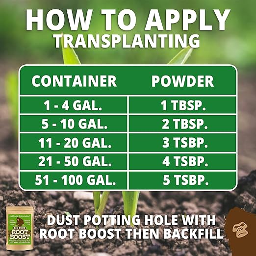 Big Foot Probiotic Root Boost Water Soluble Powder For Established Plants and Transplants - GROW ROOT SIZE, Increase Nitrogen, Grow New Plants from Cuttings, Pea Inoculant - 15 Pounds