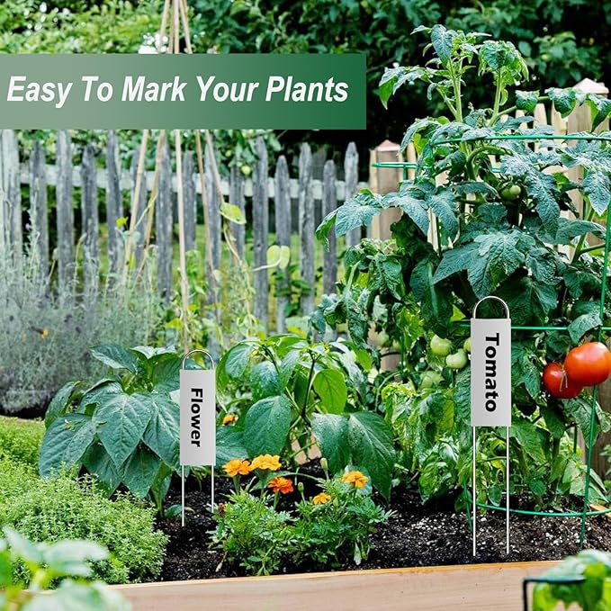50 Pieces Metal Plant Labels 11.8 Inch Aluminum Metal Plant Tags Garden Label Markers Outdoor Planting Garden Markers for Plants Vegetables Herb Seedlings Flowers