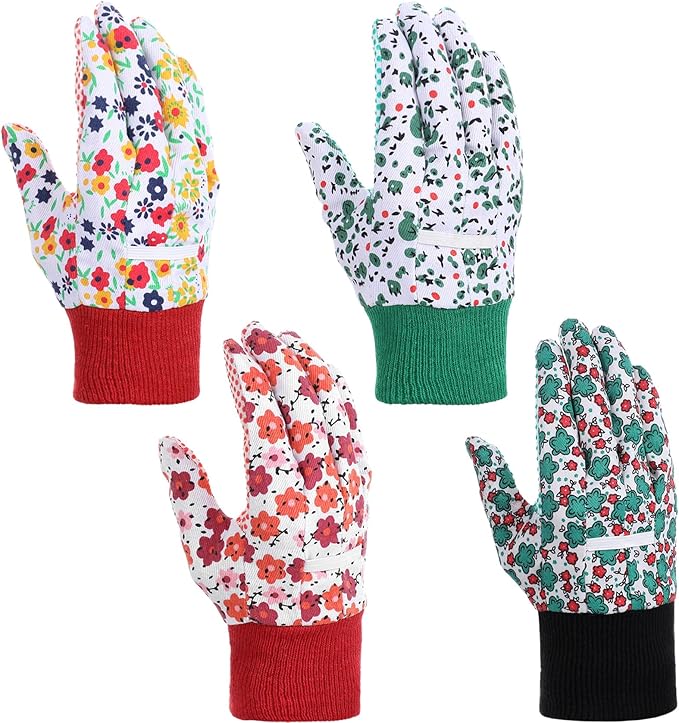 4 Pairs Womens Garden Gloves for Women, Gardening Gloves Women (Multicolor)
