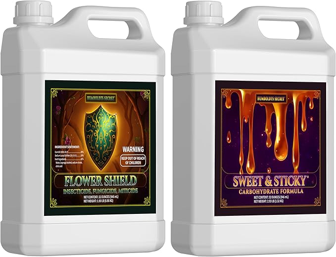 Humboldts Secret Flower Shield – Plant and Flower Protection – Healthy Treatment for Pests and Fungus (32 oz) w/Sweet & Sticky – Carbohydrate and Saccharide Energy Source – Energy for Plants (32 oz)