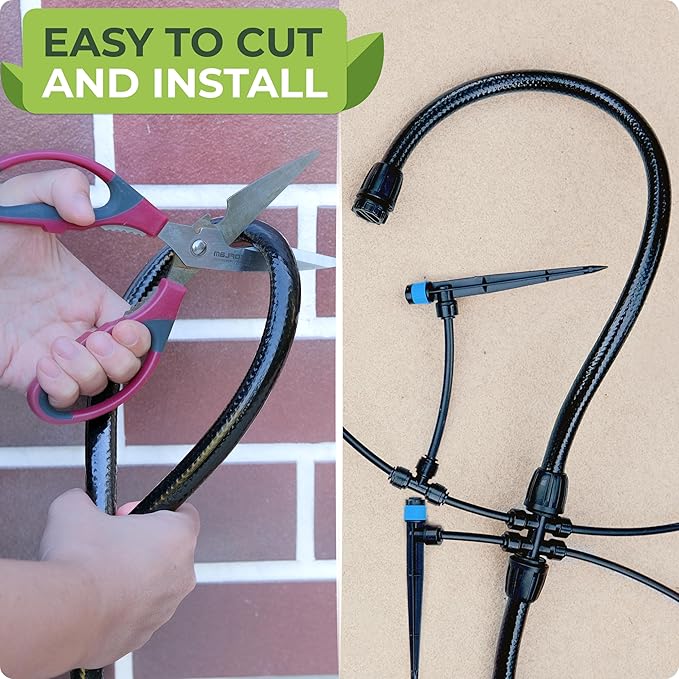 Carpathen 100 FT 1/2 Irrigation Tubing Mainline - Drip Irrigation Tubing Perfect for Push-To-Connect Garden Irrigation System, or as Blank Distribution Hose for Any Gardening Project