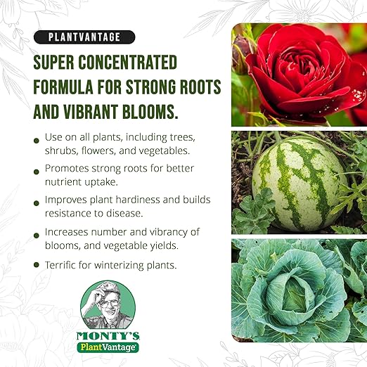 PlantVantage Root & Bloom Liquid Fertilizer – Concentrated Plant Fertilizer for Strong Roots & Bigger Blooms, Liquid Plant Food for Trees, Flowers & Vegetables, Soil or Foliar Application – 16 oz