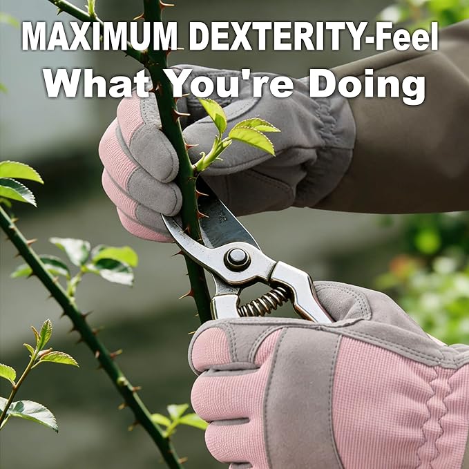 Rose Pruning Gloves Thorn Resistant, Embroidery Gardening Gloves with Extra Long Forearm Protection