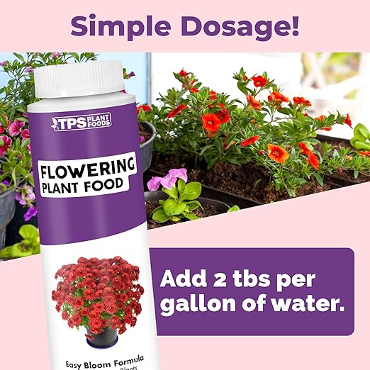 Flowering Plant Food – Liquid Plant Food for More Blooms, Vibrant Color & Stronger Bud Development, 8 oz