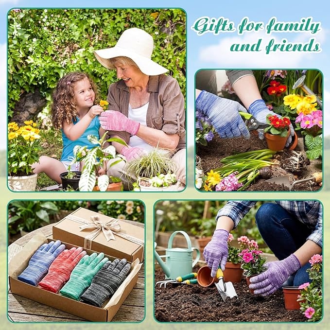 Cutecrop Breathable Gardening Gloves Bulk for Women and Men 8.9 Inch Multi-purpose Garden Gloves for Weeding Pruning