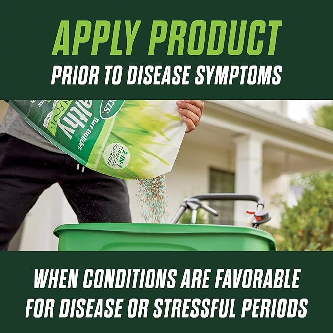 Scotts Turf Builder Healthy Plus Lawn Food, 2-in-1 Fungicide and Fertilizer, Helps Grass Withstand Summer Stress, 8,000 sq. ft., 27.40 lbs.