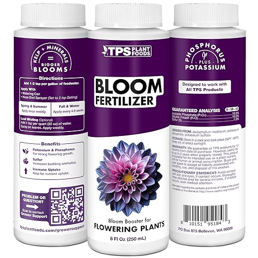 Bloom Fertilizer – Liquid Plant Food for More Blooms, Bigger Flowers & Stronger Bud Development, 32 oz
