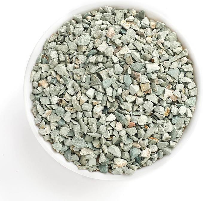 Boniosz 2lb Succulents and Cactus Green Zeolite, Décor & Additive Rocks, Natural Decorative Gravel for Bonsai, Fairy Gardening, DIY Projects, Vases Fillers, Terrarium
