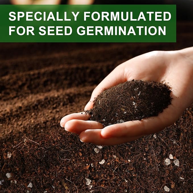 Doter Seed Starter Potting Soil Mix 1qt, Seed Starting Mix for Germination and Growth, Loamy Compost Well-Drainaged Soil Fit for Vegetable, Flower, houseplant