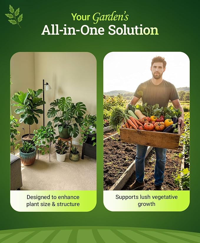 FoxFarm Grow Big Liquid Plant Food - 6-4-4 House Plant Fertilizer for Lush Vegetative Growth, Fast Nutrient Uptake for Roses, Tomatoes & Veggies - Gallon Size Concentrate