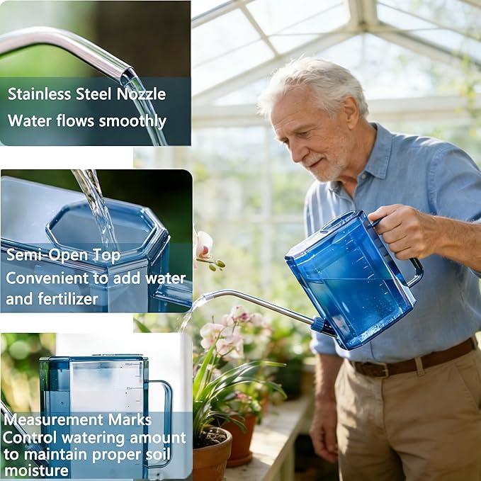34oz Watering Can with Long Spout Indoor & Outdoor Water Can Pot for House Plant Garden Flower