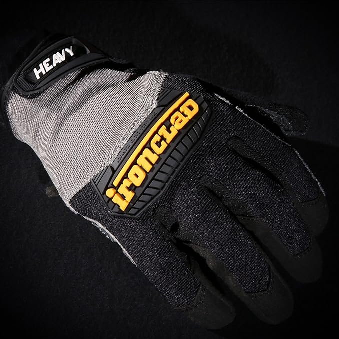 Ironclad Heavy Utility Work Gloves HUG, High Abrasion Resistance, Performance Fit, Durable, Machine Washable, (1 Pair), XX-LARGE