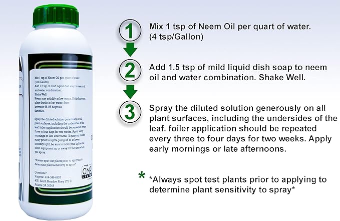 Viagrow® 32 oz. Organic Cold Pressed Neem Oil Seed Extract Natural Plant Protection (1-Pack) / A Product of The Harvest Company™