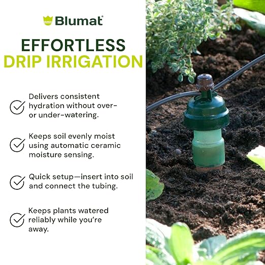 Blumat Drip Irrigation System - Tropf Medium Box Automatic Plant Watering Devices for Garden, Patio and Hanging Baskets - Garden Watering System Up to 12 Plants - Effortless Hydration - 12 Pack