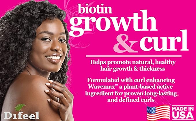 Difeel Biotin Pro-Growth Root Stimulator , 2.5 oz -Deep Treatment for Hair Growth and Damaged Curly Hair, Unisex Adult