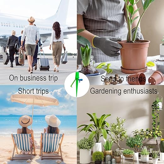 10pcs Automatic Watering Spikes, Adjustable Plant Watering Device, Automatic Flower Waterer for Potted Plants with Adjustable Water Flow, Watering Spikes, drip Irrigation System, dripper