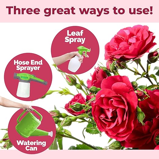 Rose Bush Fertilizer – Liquid Plant Food for More Blooms, Bigger Flowers & Stronger Stems, 32 oz