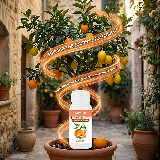 10oz Organic Citrus Probiotic Fertilizer - Natural Liquid Plant Food for Lemon, Fruit Trees & Vegetables - Promotes Root Growth & Green Leaves