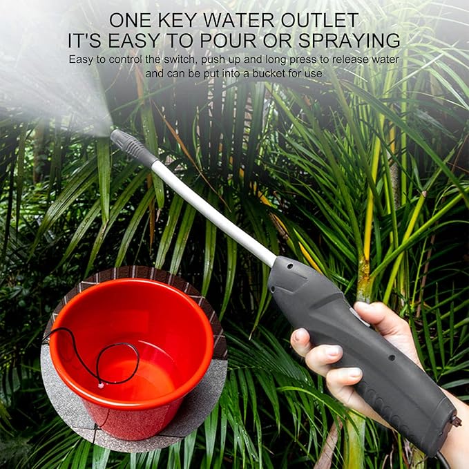Electric Plant Sprayer Battery Powered Sprayer Wand, Power Sprayer for Plant Watering Car Cleaning Home Cleaning Pet Cooling Humidification, Automatic Electric Garden Sprayer