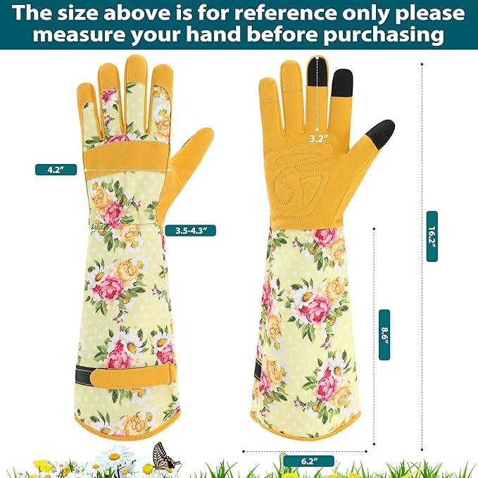 Gardening Gloves for Women Long Sleeve Garden Gloves Ladies Light Protective Gloves for Yard & Outdoor Work