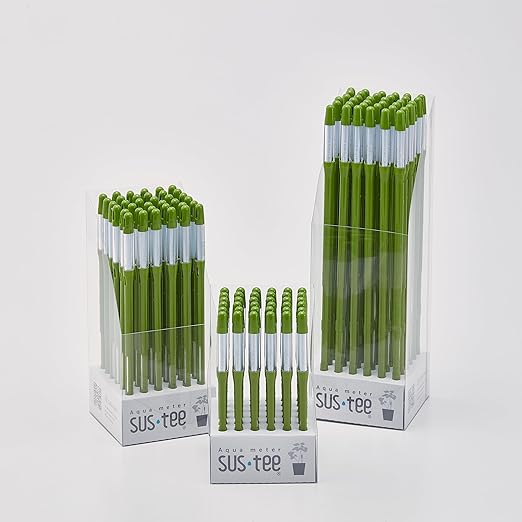 IPPINKA Sustee Aquameter, Bundle of 36, House Plant Soil Moisture Meter, Best for Indoor Potted Plants - Medium Green Refillable